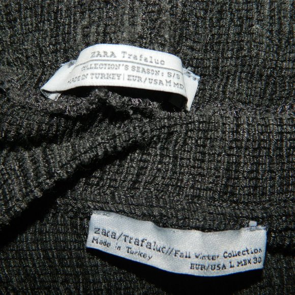 Zara Trafaluc 2 pc Jogger Set Raw Hem Textured Size S/L (II-17) - Picture 6 of 6